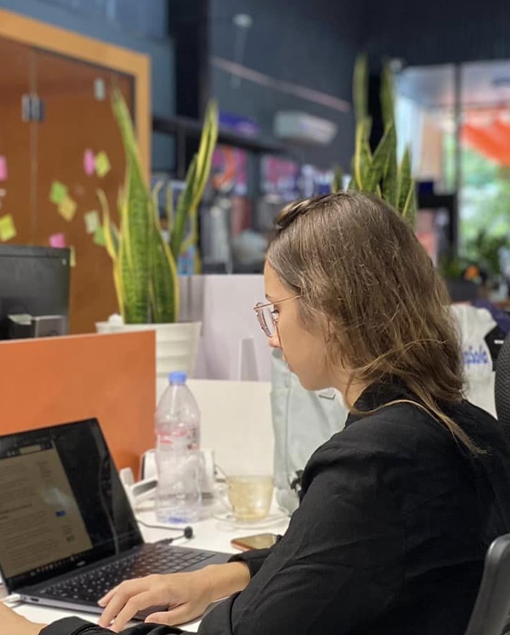 Enola Guerard at work